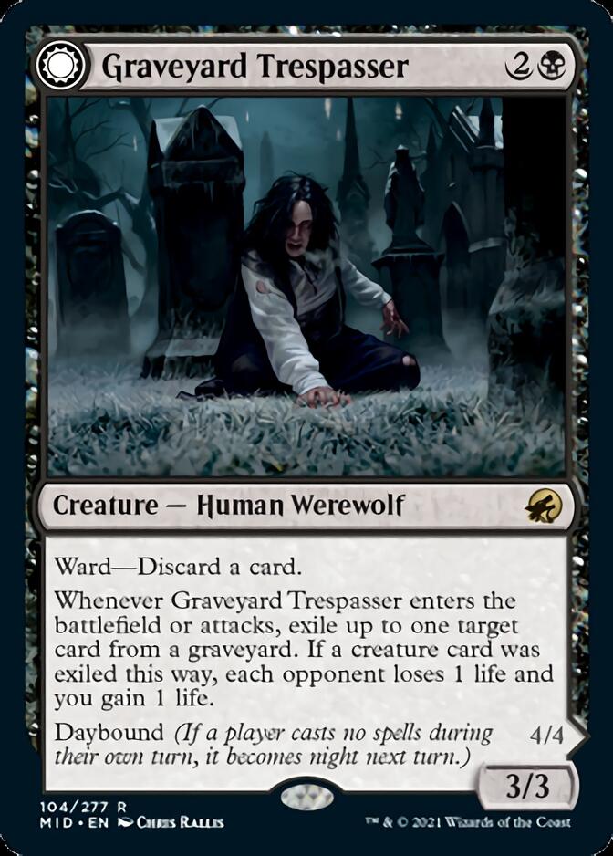 Graveyard Trespasser // Graveyard Glutton [Innistrad: Midnight Hunt] | Black Swamp Games