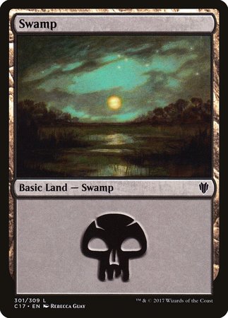Swamp (301) [Commander 2017] | Black Swamp Games