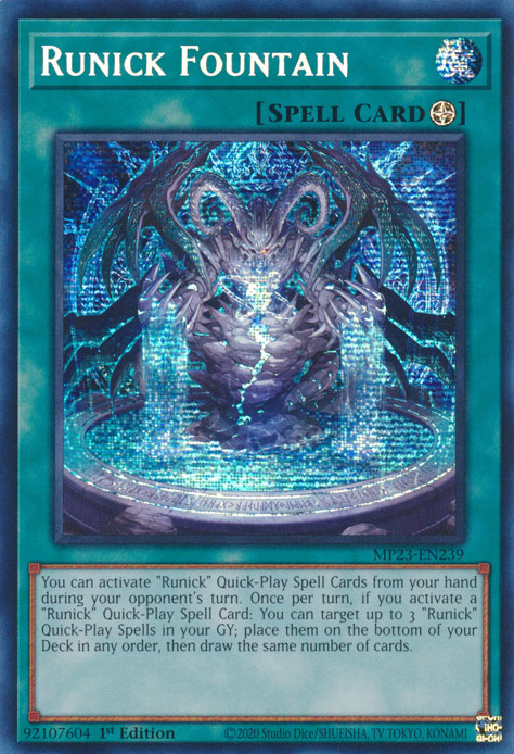 Runick Fountain [MP23-EN239] Prismatic Secret Rare | Black Swamp Games