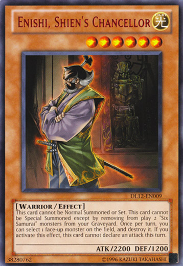 Enishi, Shien's Chancellor (Red) [DL12-EN009] Rare | Black Swamp Games