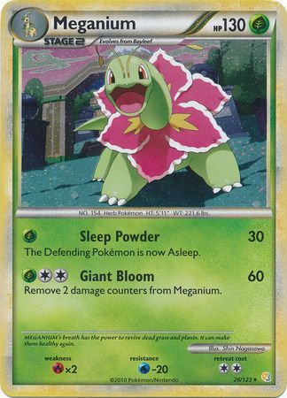 Meganium (26/123) (Cracked Ice Holo) [HeartGold & SoulSilver: Base Set] | Black Swamp Games