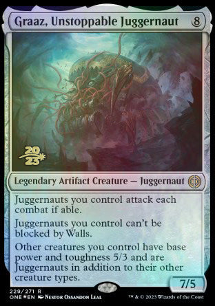 Graaz, Unstoppable Juggernaut [Phyrexia: All Will Be One Prerelease Promos] | Black Swamp Games