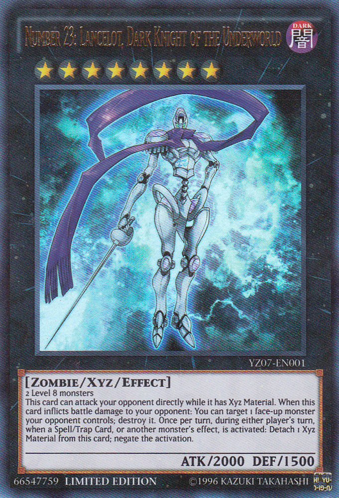 Number 23: Lancelot, Dark Knight of the Underworld [YZ07-EN001] Ultra Rare | Black Swamp Games