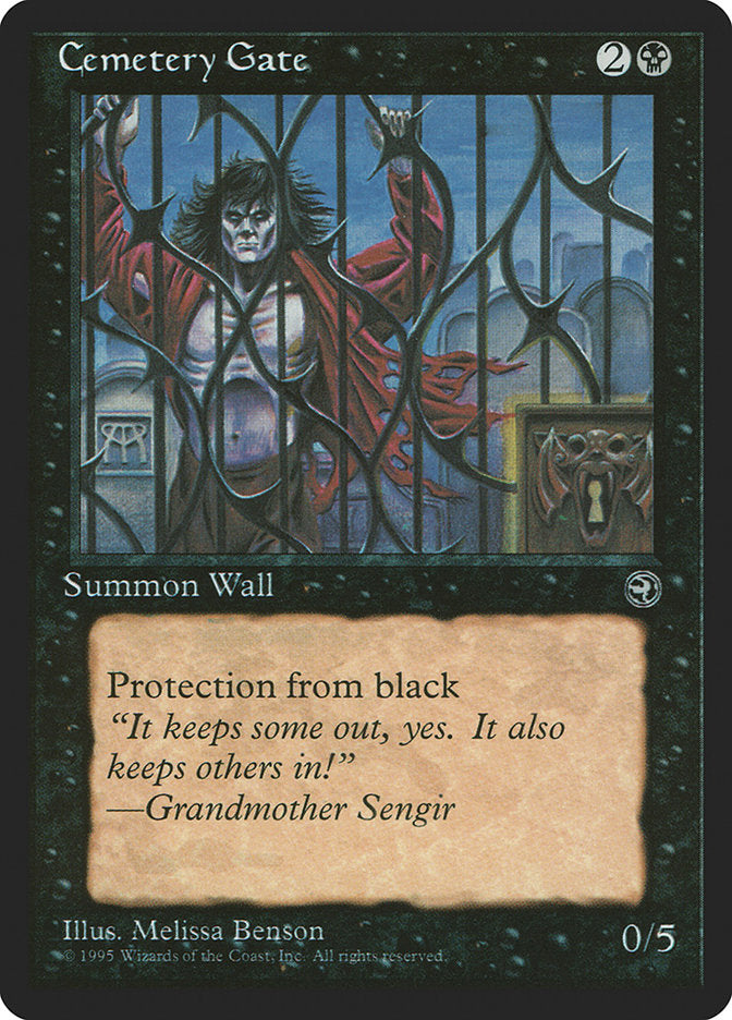 Cemetery Gate (Grandmother Sengir Flavor Text) [Homelands] | Black Swamp Games