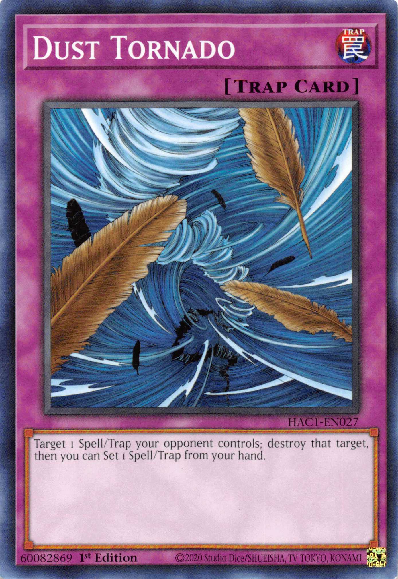 Dust Tornado (Duel Terminal) [HAC1-EN027] Parallel Rare | Black Swamp Games