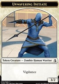 Unwavering Initiate // Wurm Token [Amonkhet Tokens] | Black Swamp Games