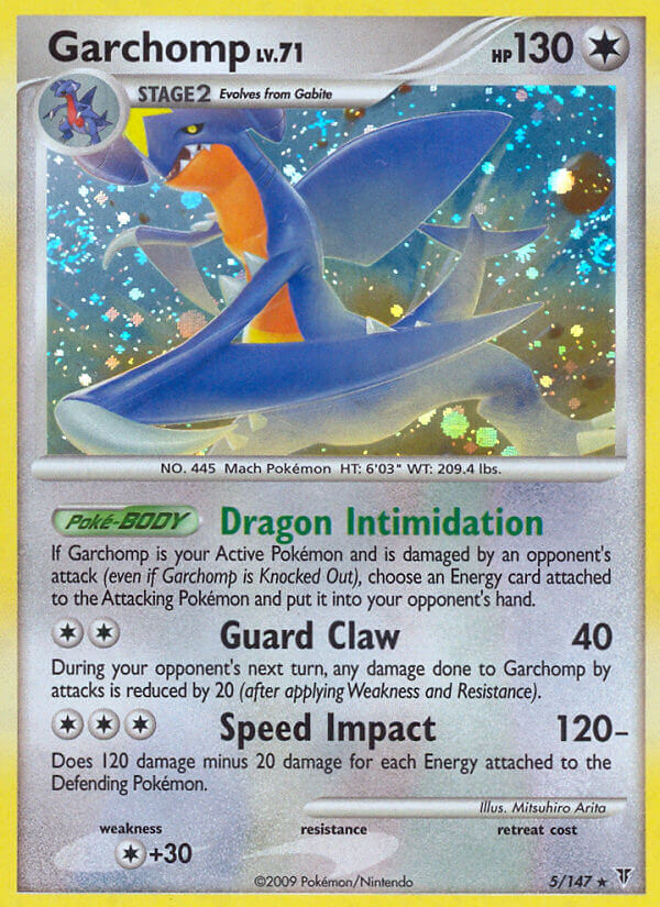 Garchomp (5/147) (Cracked Ice Holo) (Theme Deck Exclusive) [Platinum: Supreme Victors] | Black Swamp Games