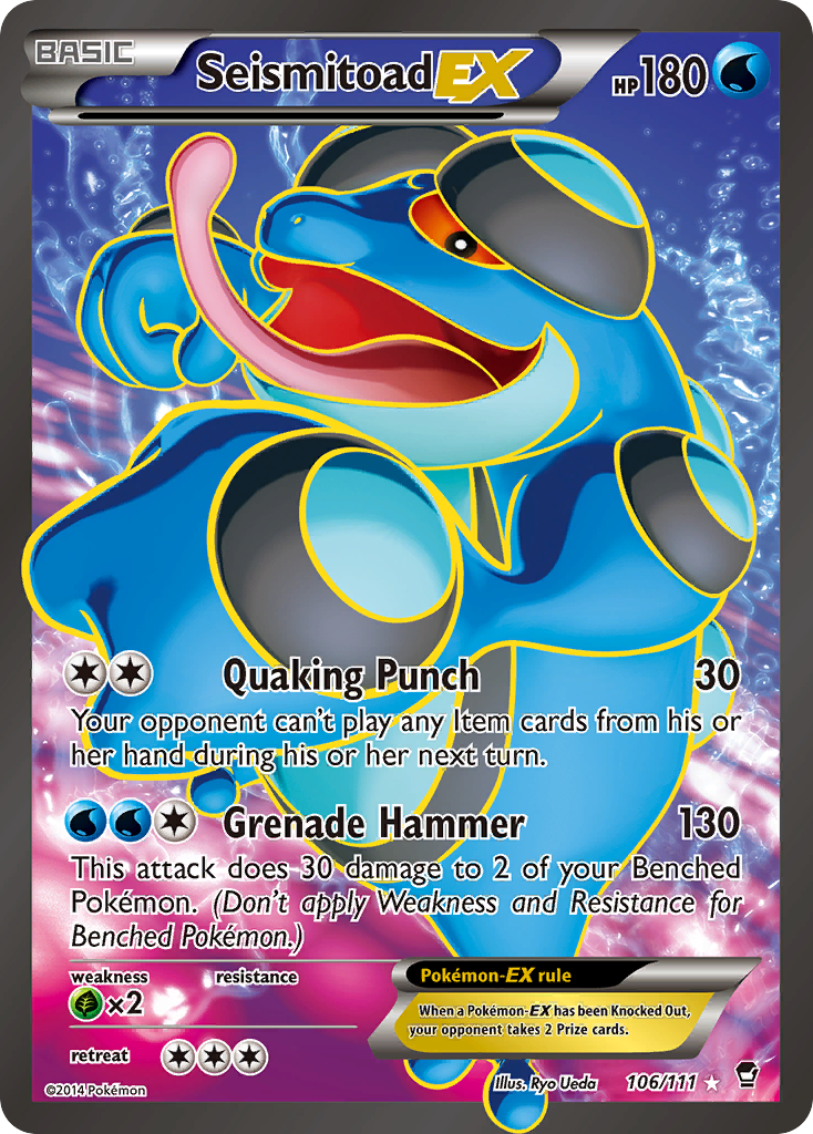 Seismitoad EX (106/111) [XY: Furious Fists] | Black Swamp Games