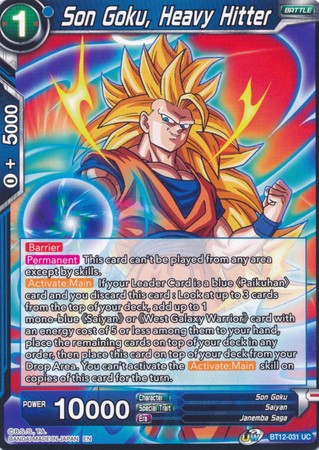 Son Goku, Heavy Hitter [BT12-031] | Black Swamp Games