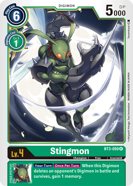 Stingmon [BT3-050] [Release Special Booster Ver.1.5] | Black Swamp Games