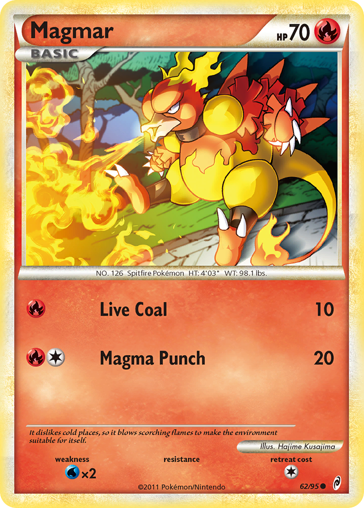 Magmar (62/95) [HeartGold & SoulSilver: Call of Legends] | Black Swamp Games