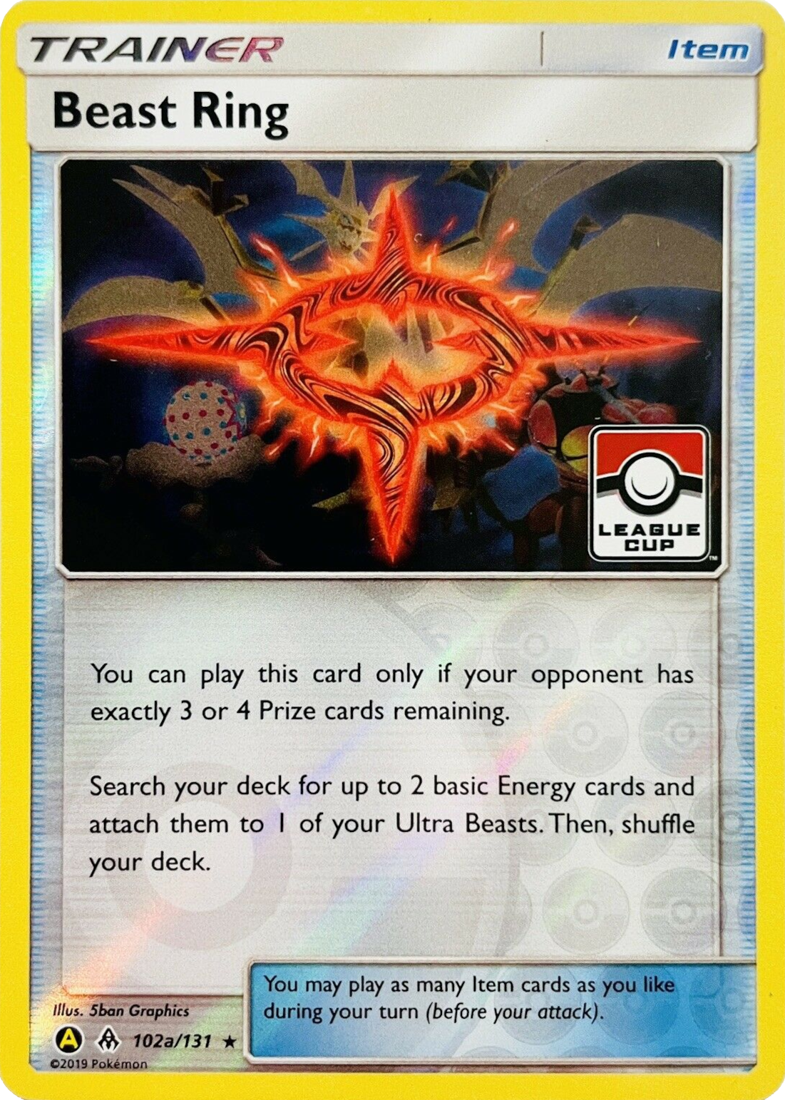 Beast Ring (102a/131) (League Promo) [Sun & Moon: Forbidden Light] | Black Swamp Games