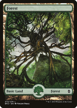 Forest (273) - Full Art [Battle for Zendikar] | Black Swamp Games