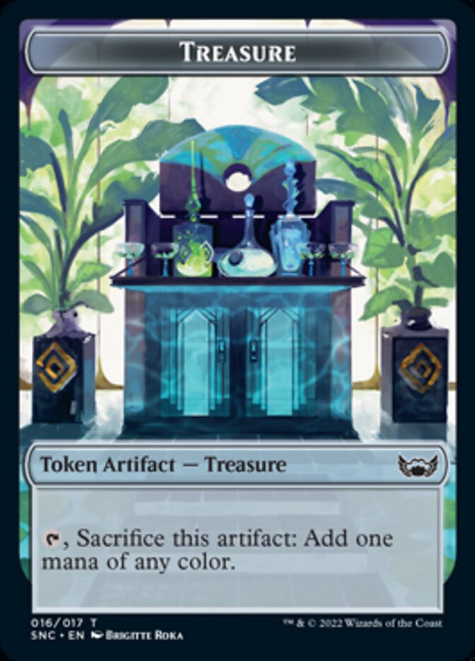 Treasure (016) // Wizard Double-sided Token [Streets of New Capenna Tokens] | Black Swamp Games