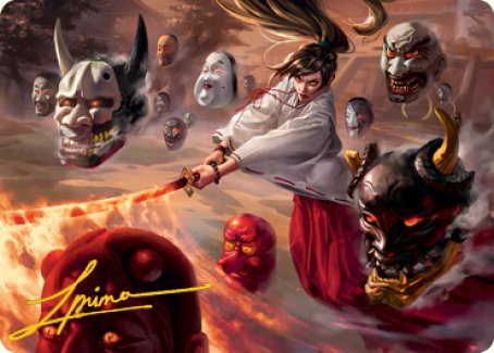 Unquenchable Fury Art Card (Gold-Stamped Signature) [Kamigawa: Neon Dynasty Art Series] | Black Swamp Games