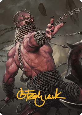 Chain Devil Art Card (Gold-Stamped Signature) [Commander Legends: Battle for Baldur's Gate Art Series] | Black Swamp Games