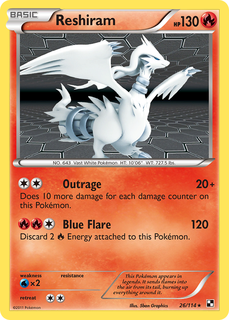Reshiram (26/114) [Black & White: Base Set] | Black Swamp Games