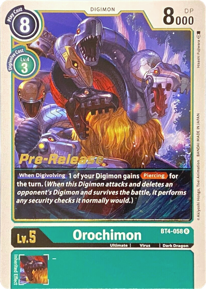 Orochimon [BT4-058] [Great Legend Pre-Release Promos] | Black Swamp Games