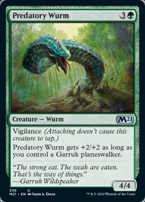 Predatory Wurm [Core Set 2021] | Black Swamp Games