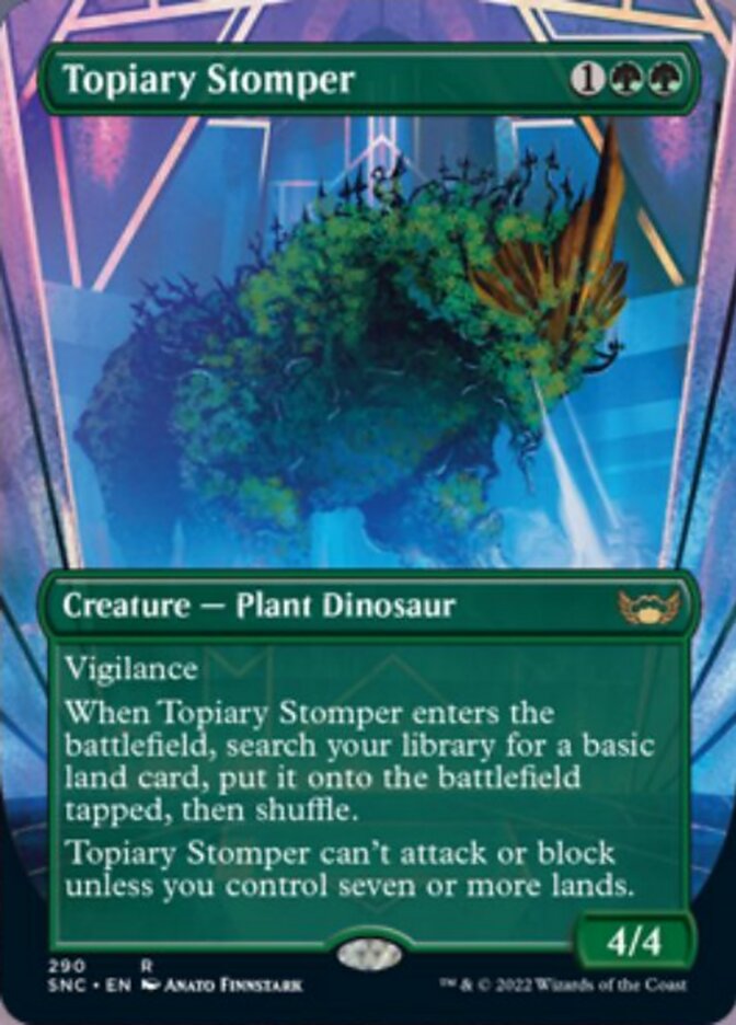 Topiary Stomper (Borderless Alternate Art) [Streets of New Capenna] | Black Swamp Games