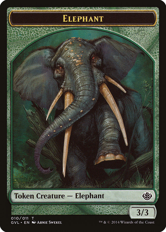 Elephant Token (Garruk vs. Liliana) [Duel Decks Anthology Tokens] | Black Swamp Games