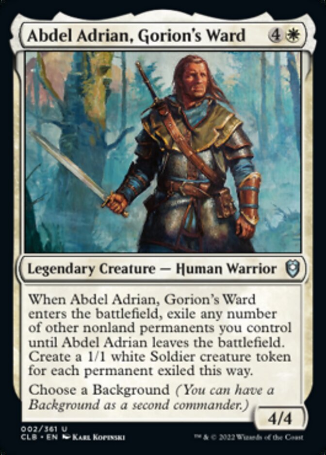 Abdel Adrian, Gorion's Ward [Commander Legends: Battle for Baldur's Gate] | Black Swamp Games