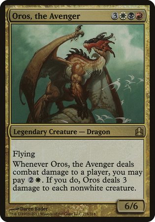 Oros, the Avenger (Oversized) [Commander 2011 Oversized] | Black Swamp Games