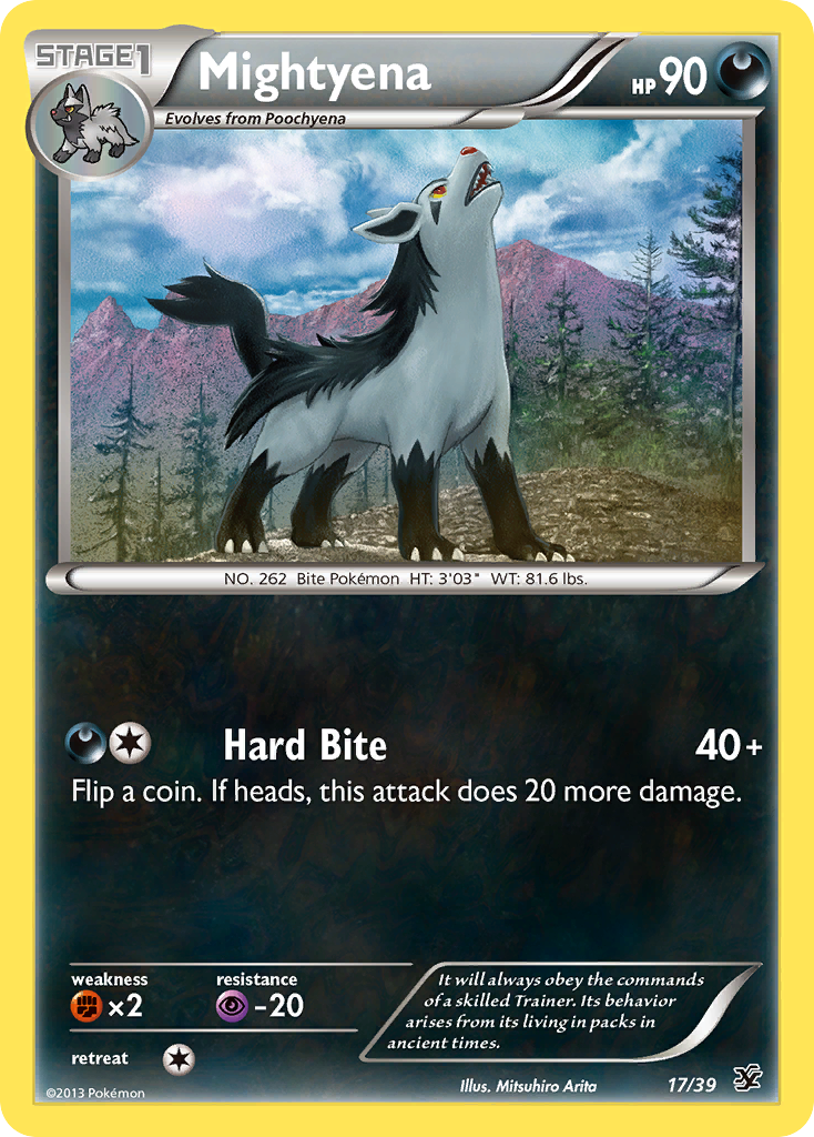 Mightyena (17/39) [XY: Kalos Starter Set] | Black Swamp Games