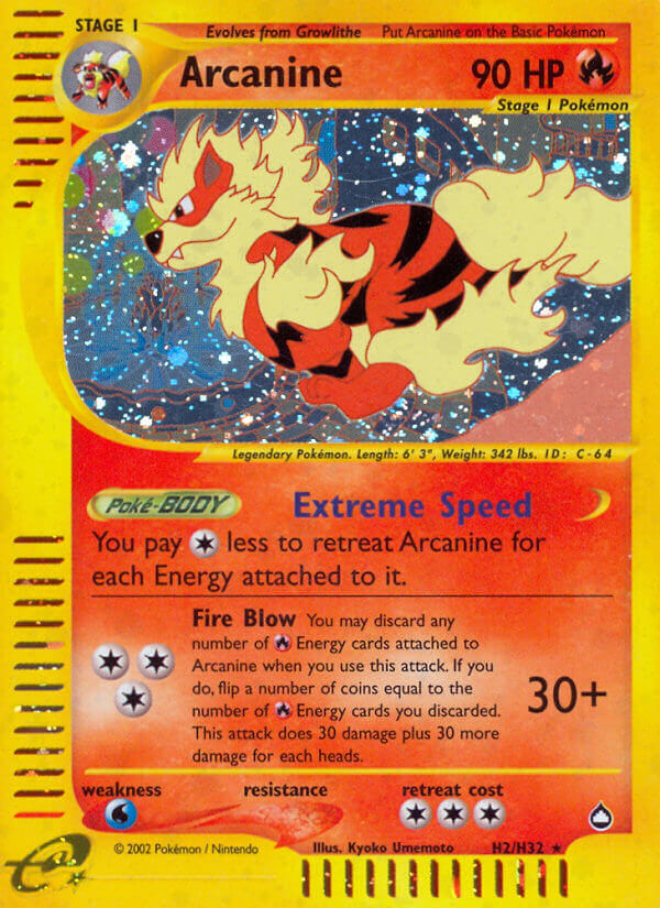 Arcanine (H2/H32) [Aquapolis] | Black Swamp Games