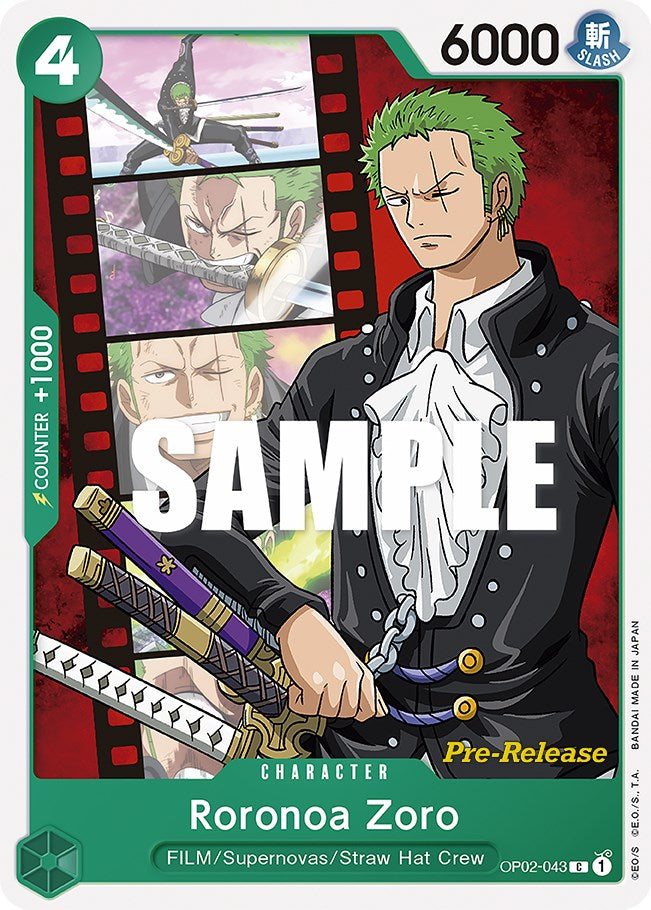 Roronoa Zoro [Paramount War Pre-Release Cards] | Black Swamp Games