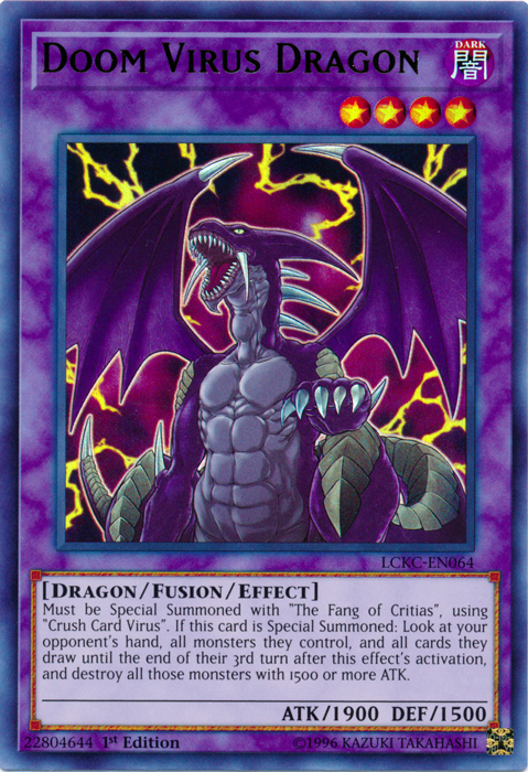 Doom Virus Dragon [LCKC-EN064] Ultra Rare | Black Swamp Games