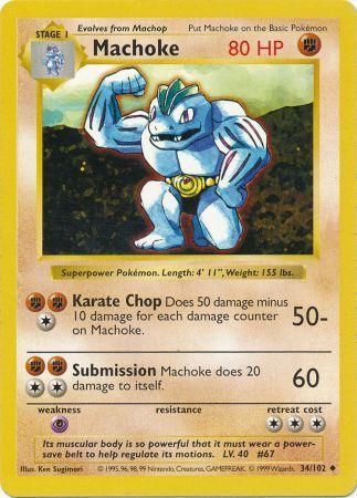 Machoke (34/102) [Base Set Shadowless Unlimited] | Black Swamp Games