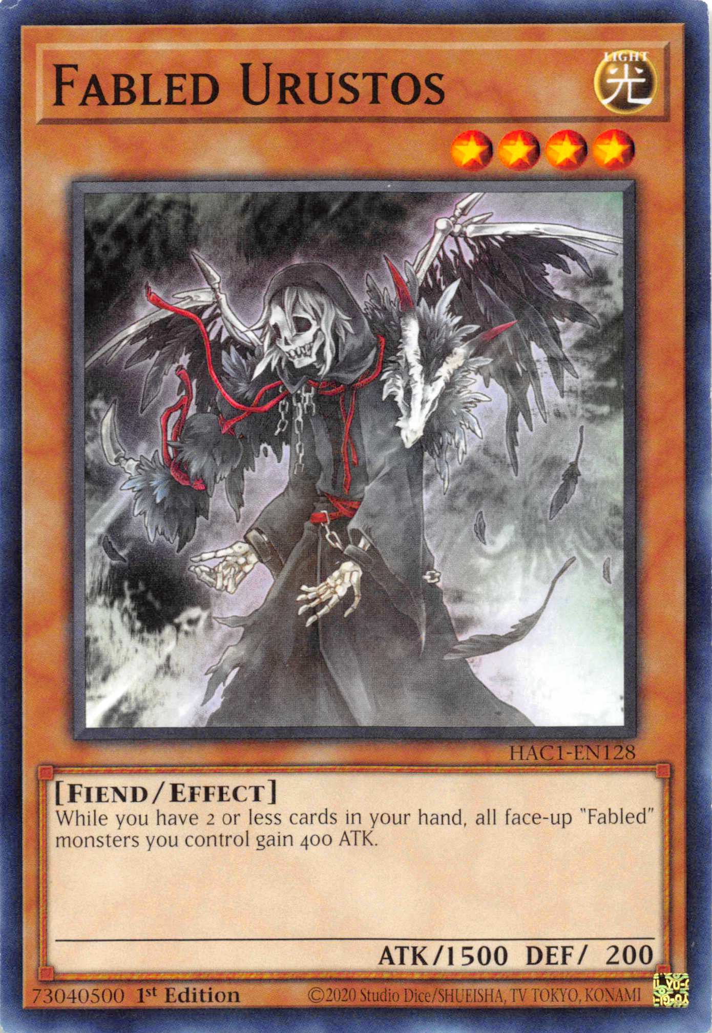 Fabled Urustos (Duel Terminal) [HAC1-EN128] Parallel Rare | Black Swamp Games