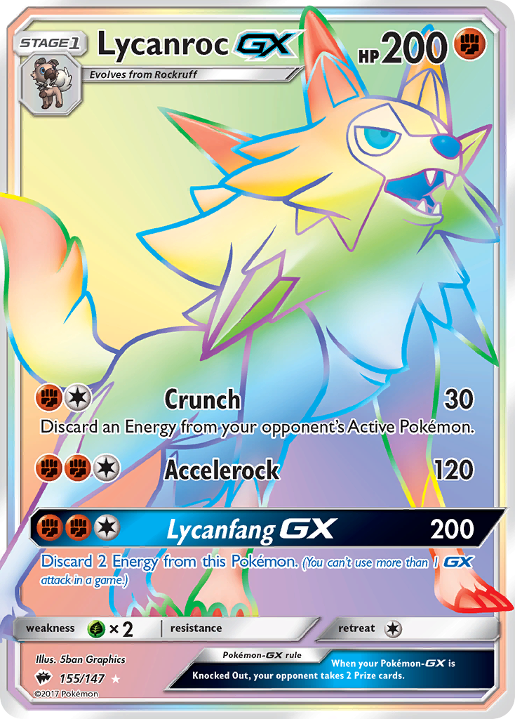 Lycanroc GX (155/147) [Sun & Moon: Burning Shadows] | Black Swamp Games