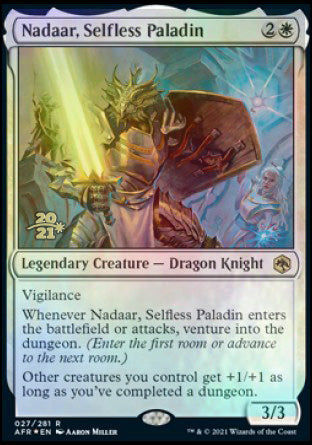 Nadaar, Selfless Paladin [Dungeons & Dragons: Adventures in the Forgotten Realms Prerelease Promos] | Black Swamp Games