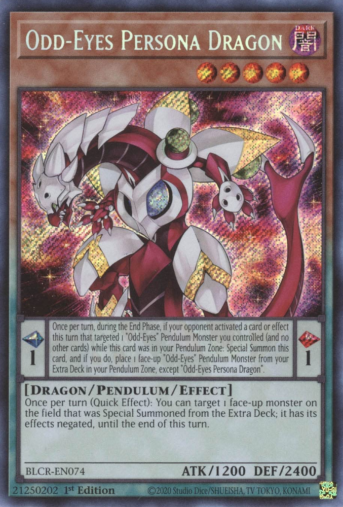 Odd-Eyes Persona Dragon [BLCR-EN074] Secret Rare | Black Swamp Games