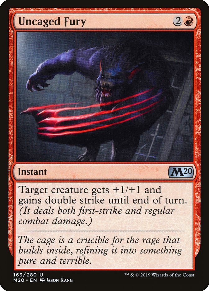 Uncaged Fury [Core Set 2020] | Black Swamp Games