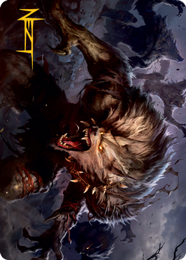 Village Reavers Art Card (Gold-Stamped Signature) [Innistrad: Midnight Hunt Art Series] | Black Swamp Games