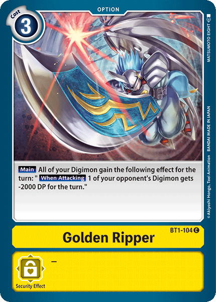 Golden Ripper [BT1-104] [Release Special Booster Ver.1.0] | Black Swamp Games