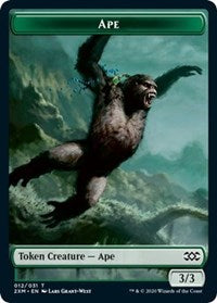 Ape // Elemental Double-sided Token [Double Masters Tokens] | Black Swamp Games