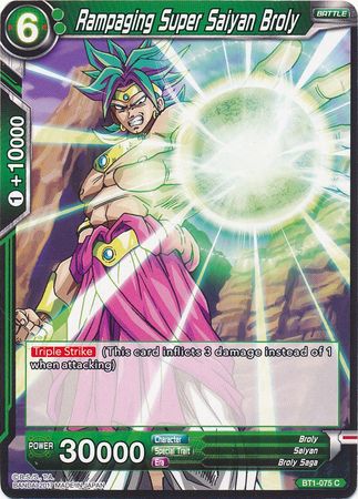 Rampaging Super Saiyan Broly [BT1-075] | Black Swamp Games