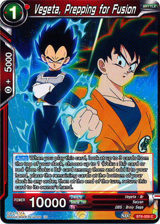 Vegeta, Prepping for Fusion [BT6-009] | Black Swamp Games