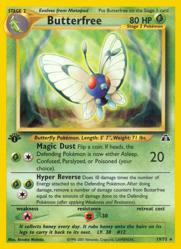 Butterfree (19/75) [Neo Discovery 1st Edition] | Black Swamp Games