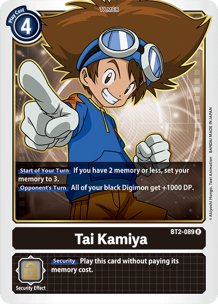 Tai Kamiya [BT2-089] [Release Special Booster Ver.1.0] | Black Swamp Games