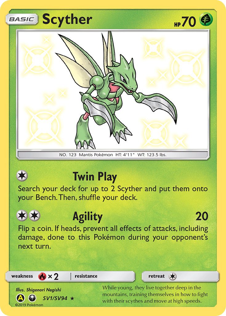 Scyther (SV1/SV94) [Sun & Moon: Hidden Fates - Shiny Vault] | Black Swamp Games