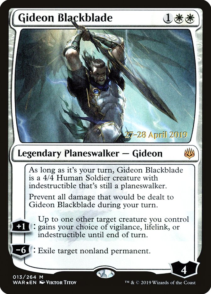 Gideon Blackblade  [War of the Spark Prerelease Promos] | Black Swamp Games