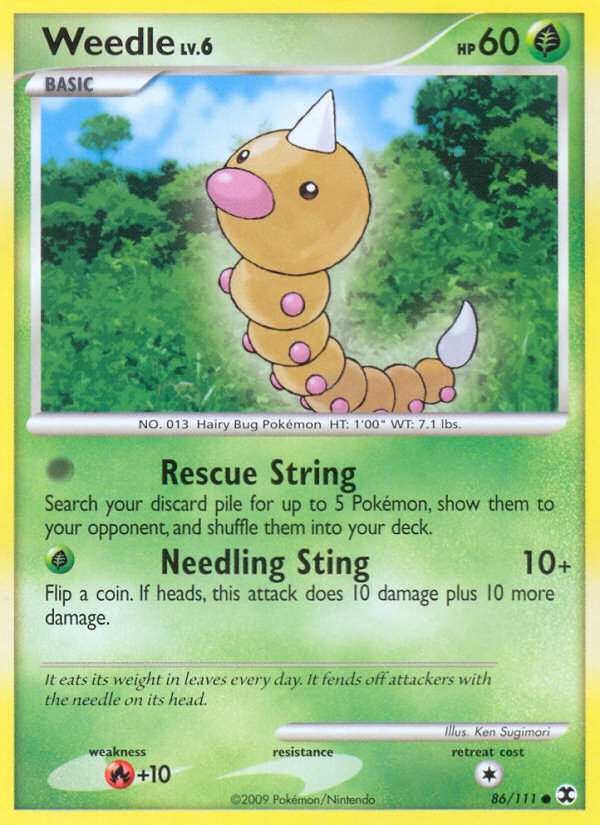 Weedle (86/111) [Platinum: Rising Rivals] | Black Swamp Games