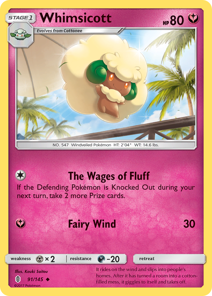 Whimsicott (91/145) [Sun & Moon: Guardians Rising] | Black Swamp Games