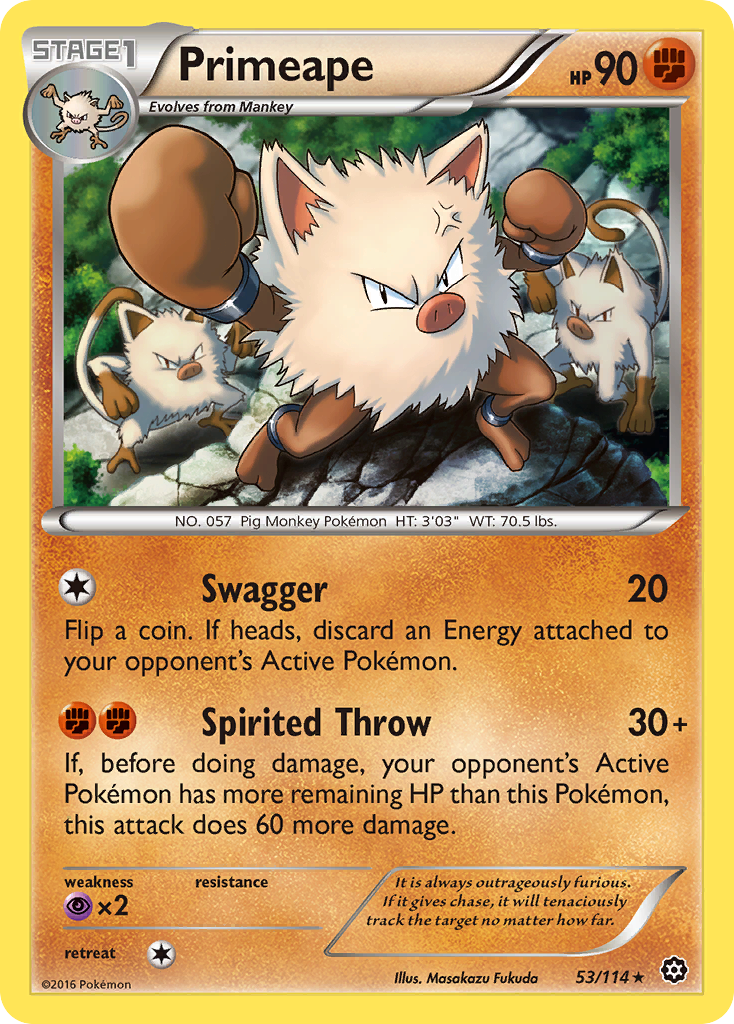 Primeape (53/114) [XY: Steam Siege] | Black Swamp Games