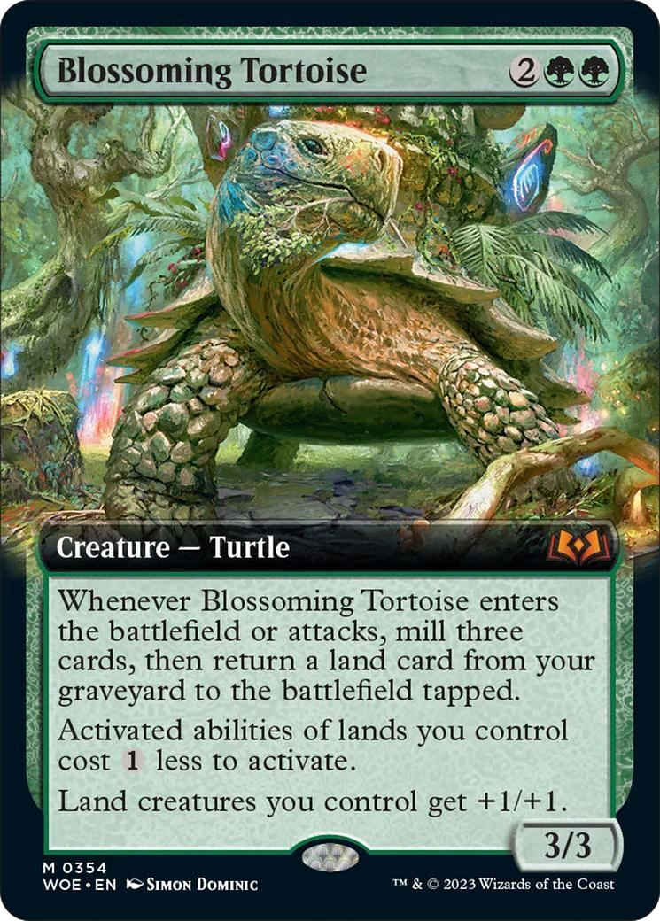Blossoming Tortoise (Extended Art) [Wilds of Eldraine] | Black Swamp Games